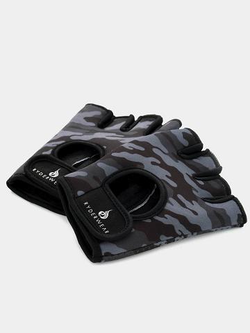 Men's Ryderwear Men Gloves Lifting Gloves Black Camo | NZ1606VD