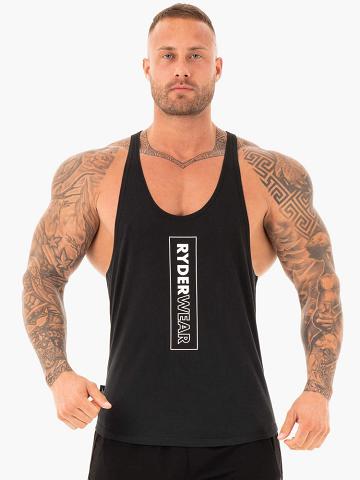 Men's Ryderwear Men Gym Stringers Flex T-Back Stringer Gym Stringers Black | NZ1517SO