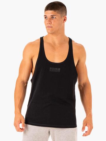 Men's Ryderwear Men Gym Stringers Limitless Stringer T-Back Gym Stringers Black | NZ1524LH