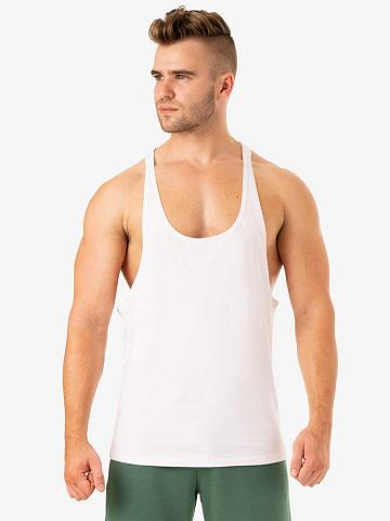 Men's Ryderwear Men Gym Stringers Limitless Stringer T-Back Gym Stringers White | NZ1528VD