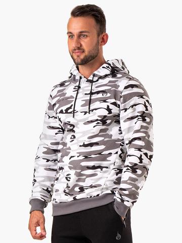 Men's Ryderwear Men Hoodie Camo Tech Pullover Hoodie Snow Camo | NZ1457RW