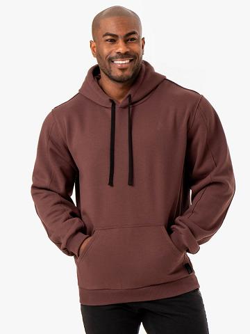 Men's Ryderwear Men Hoodie Force Pullover Hoodie Brick | NZ1460UT