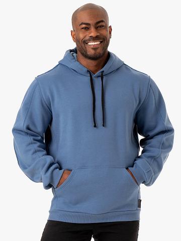 Men's Ryderwear Men Hoodie Force Pullover Hoodie Blue | NZ1462OR