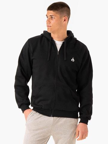 Men's Ryderwear Men Jackets Essential Zip Up Jackets Black | NZ1429WY