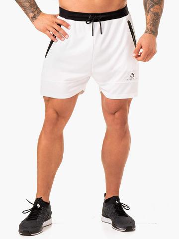 Men's Ryderwear Men Shorts Action Mesh Shorts White | NZ1339HK