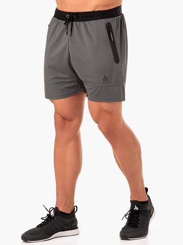 Men's Ryderwear Men Shorts Action Mesh Shorts Charcoal | NZ1340JJ