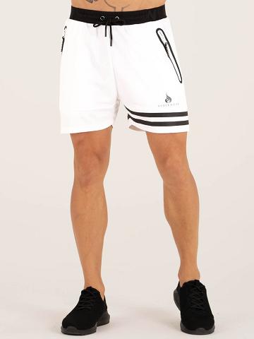 Men's Ryderwear Men Shorts Evo Training Shorts White | NZ1365HK