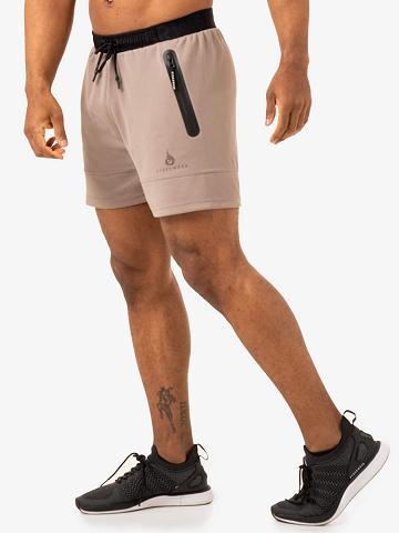 Men's Ryderwear Men Shorts Overdrive Mesh Shorts Mushroom | NZ1394LH