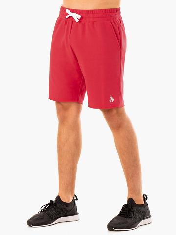 Men's Ryderwear Men Shorts Recharge Track Gym Shorts Red | NZ1403WY