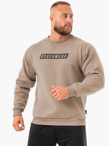 Men's Ryderwear Men Sweaters Force Pullover Sweaters Tan | NZ1325WY