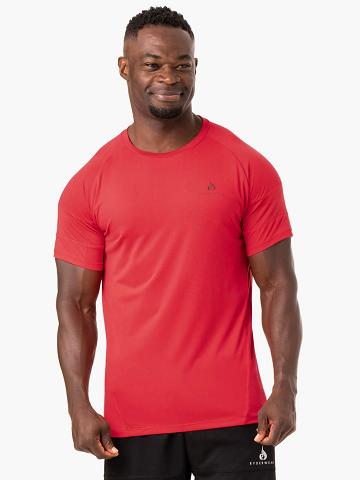 Men's Ryderwear Men T Shirts Action Mesh T Shirts Red | NZ1188XF