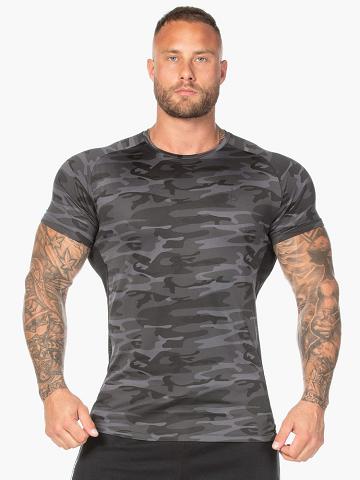 Men's Ryderwear Men T Shirts Camo Mesh T Shirts Black Camo | NZ1207FM