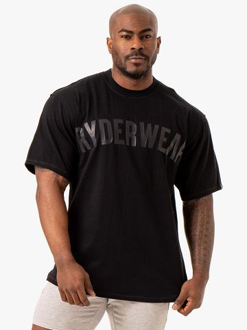 Men's Ryderwear Men T Shirts Force Oversized T Shirts Black | NZ1227IS