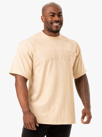 Men's Ryderwear Men T Shirts Force Oversized T Shirts Sand | NZ1231SO