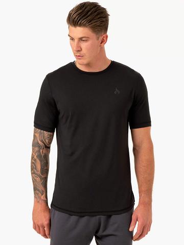 Men's Ryderwear Men T Shirts Optimal Mesh T Shirts Black | NZ1262JJ