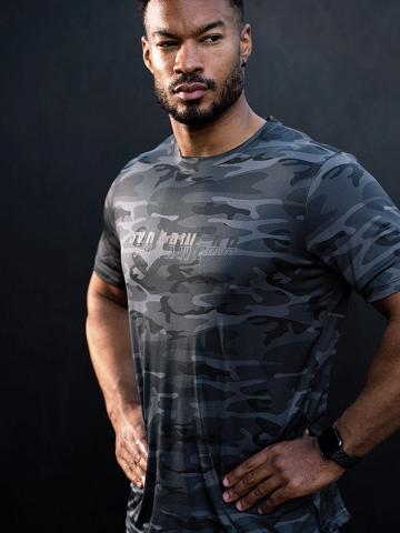 Men's Ryderwear Men T Shirts Overdrive T Shirts Black Camo | NZ1269BC