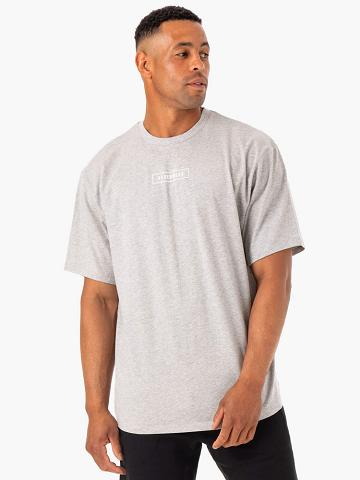 Men's Ryderwear Men T Shirts Recharge T Shirts Grey Marl | NZ1286GL