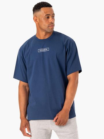 Men's Ryderwear Men T Shirts Recharge T Shirts Blue | NZ1289KI