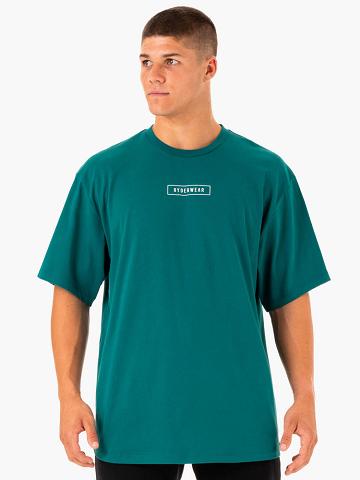 Men's Ryderwear Men T Shirts Recharge T Shirts Teal | NZ1290LH