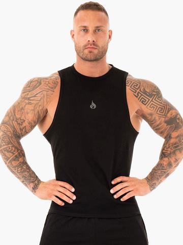 Men's Ryderwear Men Tanks Athletic Cut Tank Tanks Black | NZ1064QZ