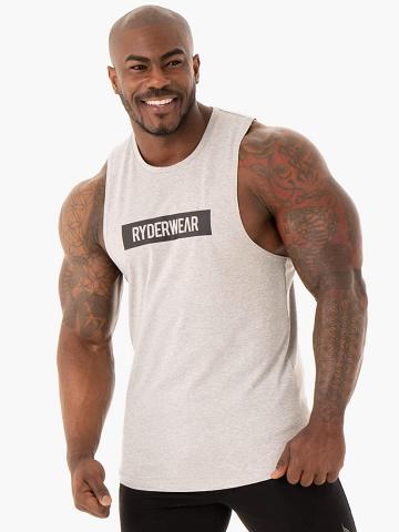 Men's Ryderwear Men Tanks Base Baller Tank Tanks Grey Marl | NZ1065WY