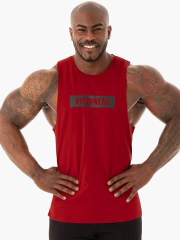 Men's Ryderwear Men Tanks Base Baller Tank Tanks Red | NZ1068TV