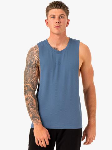 Men's Ryderwear Men Tanks Enhance Baller Tank Tanks Blue | NZ1085CE