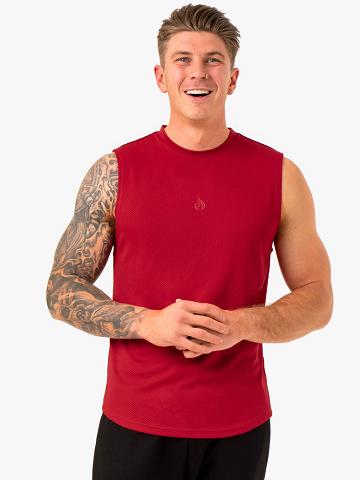 Men's Ryderwear Men Tanks Enhance Muscle Tank Tanks Burgundy | NZ1092EX