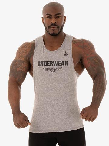 Men's Ryderwear Men Tanks Focus Baller Tank Tanks Grey Marl | NZ1103FM