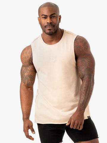 Men's Ryderwear Men Tanks Force Fleece Tank Tanks Sand | NZ1116QZ