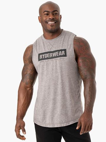 Men's Ryderwear Men Tanks Iron Baller Tank Tanks Grey Marl | NZ1137CE