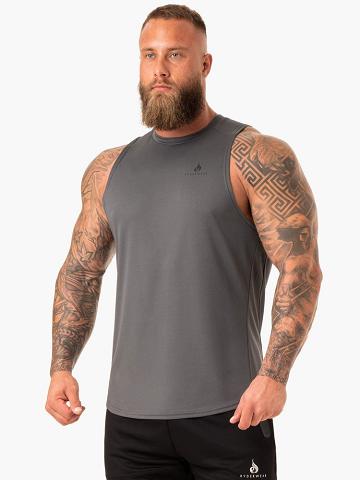 Men's Ryderwear Men Tanks Lift Mesh Baller Tank Tanks Charcoal | NZ1142QZ