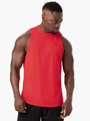 Men's Ryderwear Men Tanks Lift Mesh Baller Tank Tanks Red | NZ1143WY