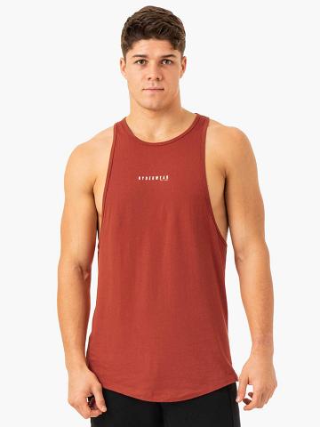 Men's Ryderwear Men Tanks Pursuit Baller Tank Tanks Red Clay | NZ1165BC