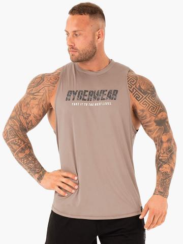 Men's Ryderwear Men Tanks Strength Baller Tank Tanks Tan | NZ1176OR