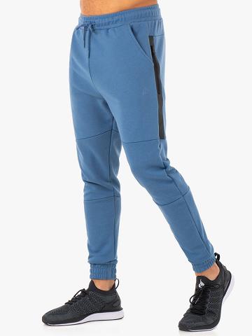 Men's Ryderwear Men Track Pants Restore Fleece Track Pants Blue | NZ1045IS