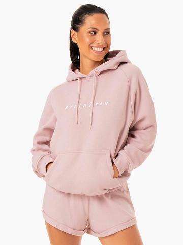 Women's Ryderwear Women Hoodie Off Duty Fleece Hoodie Rose Marl | NZ1659BC