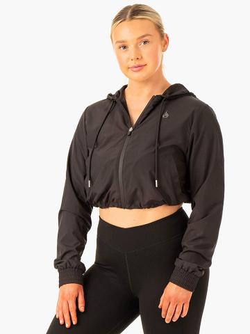 Women's Ryderwear Women Jackets Element Windbreaker Jackets Black | NZ1722OR