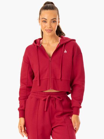 Women's Ryderwear Women Jackets Revival Zip Up Jackets Red | NZ1707ZG