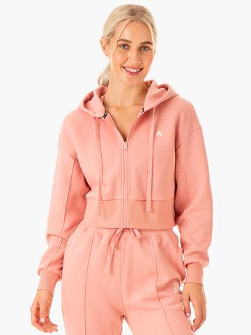 Women's Ryderwear Women Jackets Revival Zip Up Jackets Pink | NZ1711BC