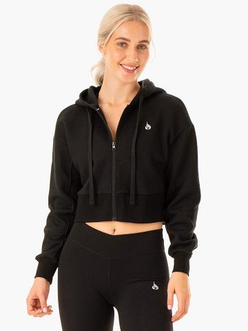 Women's Ryderwear Women Jackets Revival Zip Up Jackets Black | NZ1712NB