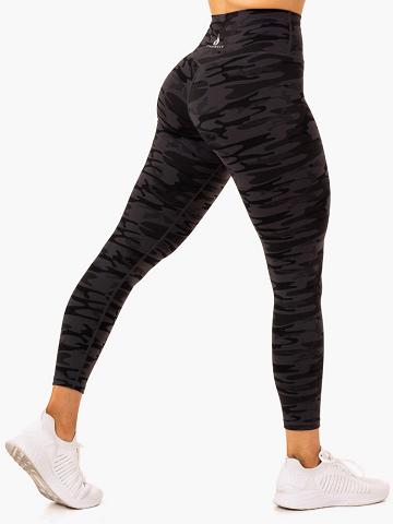 Women's Ryderwear Women Leggings Base Full Length Leggings Black Camo | NZ1883FM