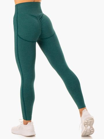 Women's Ryderwear Women Leggings Enhance Scrunch Bum Seamless Leggings Teal | NZ1750AP