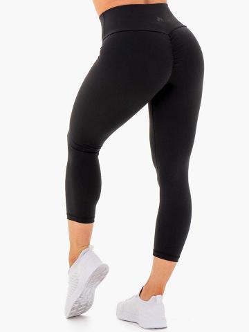 Women's Ryderwear Women Leggings Motion High Waisted 7/8 Scrunch Bum Leggings Black | NZ1922QZ