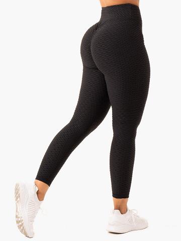 Women's Ryderwear Women Leggings Optic Scrunch Bum Leggings Black | NZ1809KI