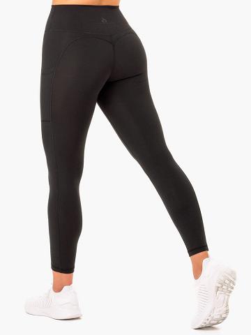 Women's Ryderwear Women Leggings Reset High Waisted Pocket Leggings Black | NZ1882DN