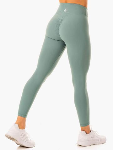 Women's Ryderwear Women Leggings Revival Scrunch Bum Leggings Sage Green | NZ1790NB