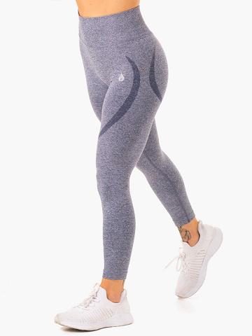 Women's Ryderwear Women Leggings Sculpt Seamless Leggings Navy Marl | NZ1893BC