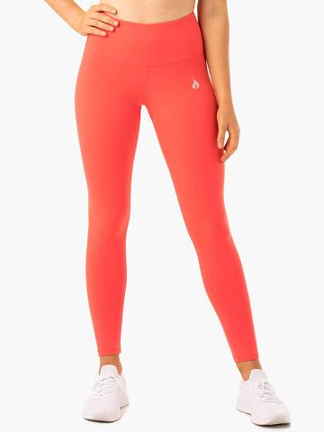 Women's Ryderwear Women Leggings Staples Scrunch Bum Leggings Coral | NZ1854AP