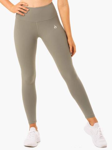 Women's Ryderwear Women Leggings Staples Scrunch Bum Leggings Khaki | NZ1874TV